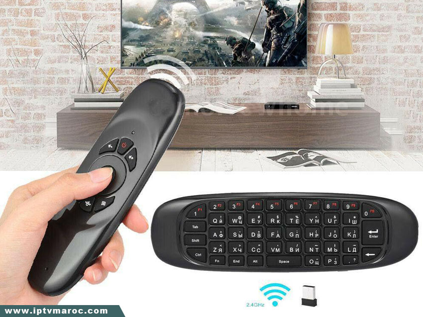 Telecommande air mouse récepteur Android box Tv